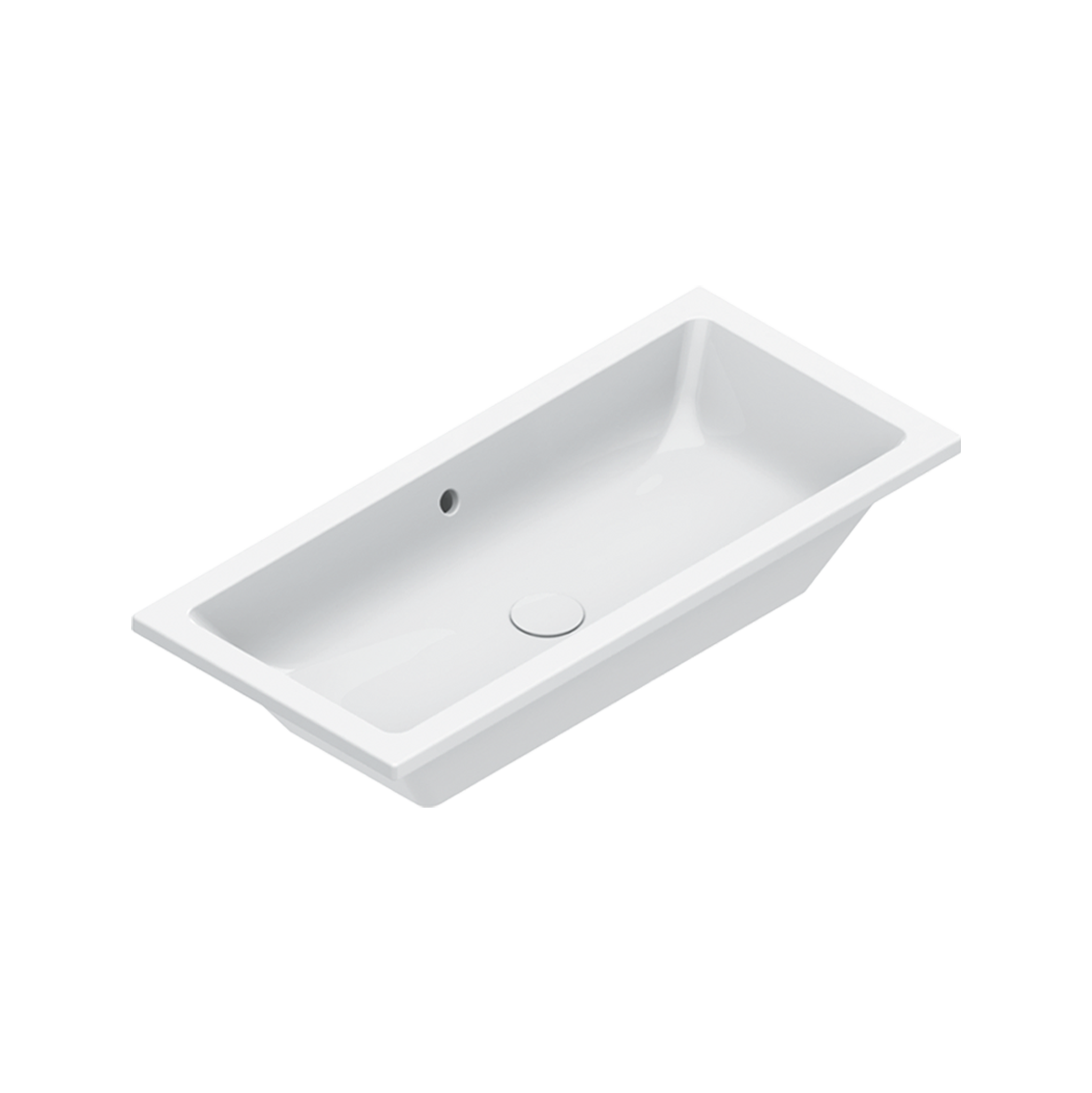 Catalano Zero Раковина встраиваемая снизу 80x37 см, с переливом, покр. Cataglaze, цвет: белый глянц. 0124810001