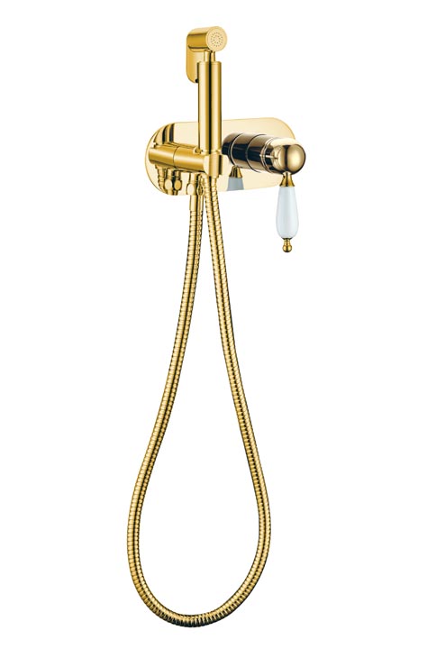 Boheme Imperiale Гигиенический душ со смесителем и встраиваемой частью, цвет: gold 425