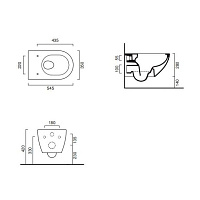 Catalano Sfera Унитаз подвесной безободковый 35x54 см, смыв торнадо, цвет: черный матовый 1VSF54RNS