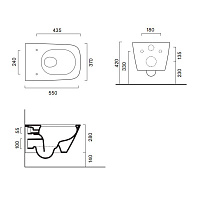 Catalano Green Унитаз подвесной безободковый 37x55 см, смыв торнадо, Cataglaze, цвет: белый глянц. 0411550001