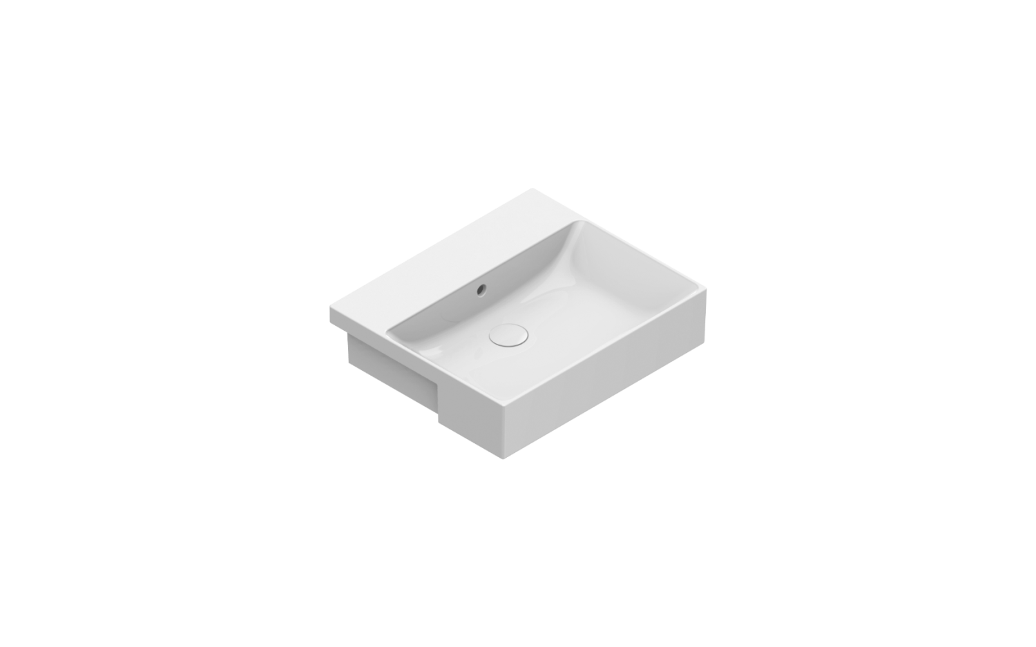 Catalano Comfort Раковина подвесная 55x47x15h см, с переливом, покр. Cataglaze, цвет: белый глянц. 0126550001