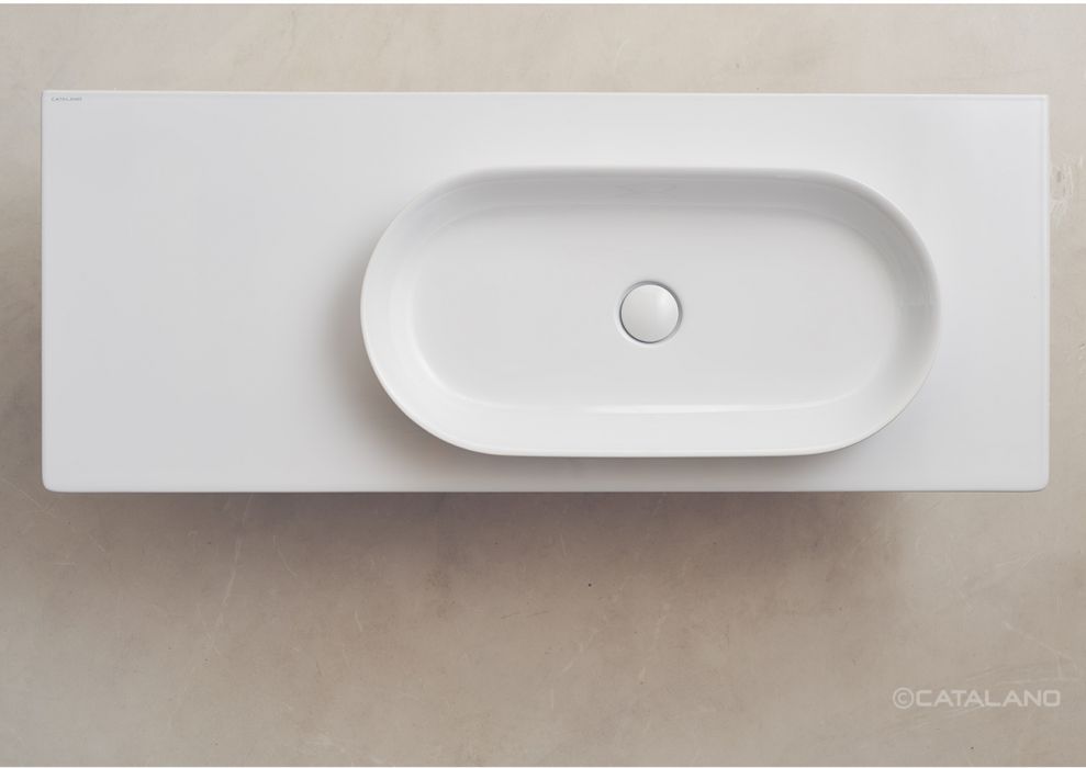 Catalano Ceramic Top Столешница керамическая 125x50 см, цвет: белый глянцевый 0831250001