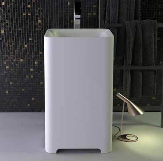 Knief Glam Раковина чаша 60х45х116h cм, K-Stone, без отверстия под смеситель, цвет: белый матовый 0600-083-01