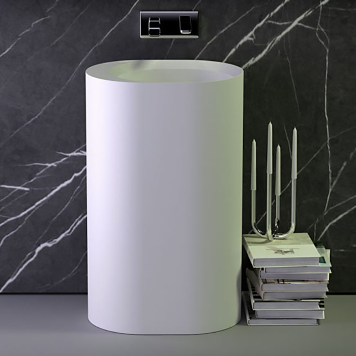 Knief Pearl Раковина напольная 50х40х90h см, K-Stone, цвет: белый матовый 0600-051-01/bi matt