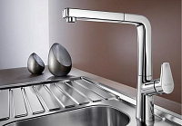 Blanco Avona-S Смеситель для кухни, выдвиж. излив, цвет: хром 521277