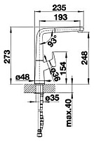Blanco Avona-S Смеситель для кухни, выдвиж. излив, цвет: хром 521277