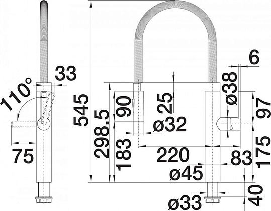 Blanco Culina-S Смеситель для кухни, выдвижн. излив, цвет: хром 517597