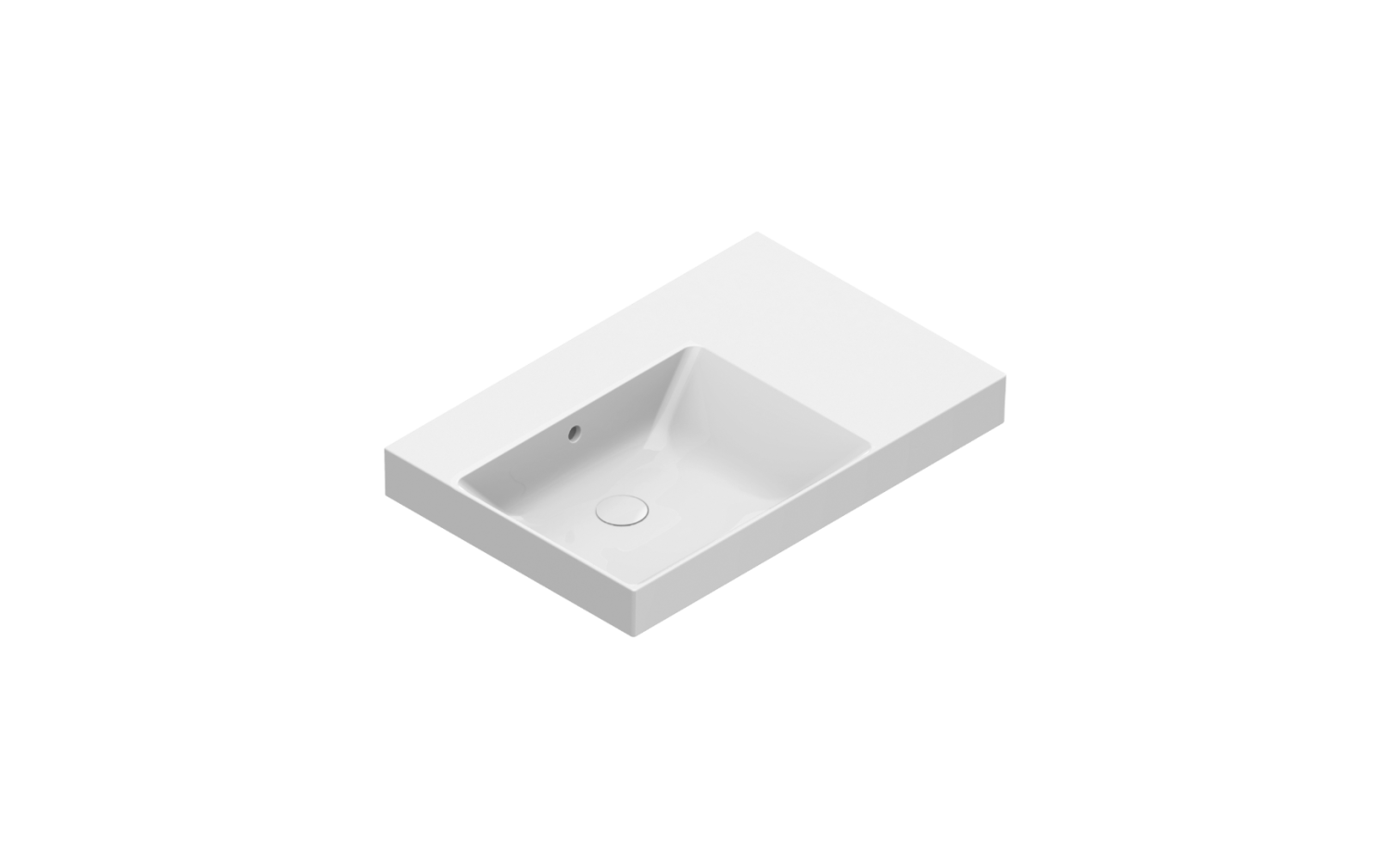 Catalano Comfort Раковина подвесная 75x50x17h см, с переливом, покр. Cataglaze, цвет: белый глянц. 0120790001