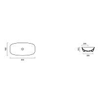 Catalano Zero Раковина чаша 80x40x14h см, без перелива, покр. Cataglaze, цвет: серебро/белый глянц. 0622800041