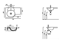 Catalano Comfort Раковина подвесная 75x48x19h см, с переливом, цвет: белый глянцевый 75SC2