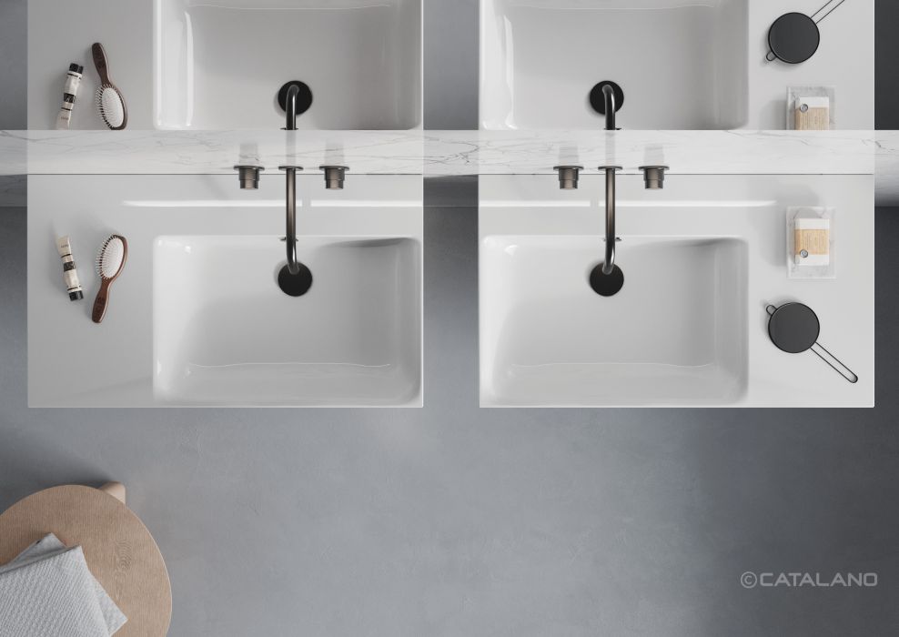 Catalano Comfort Раковина подвесная 80x47x15,5h см, с переливом, покр. Cataglaze, цвет: белый глянц. 0220830001