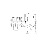Treemme Kea Смеситель на борт ванны, цвет: золото 24k IT7A70DDK1ZZ