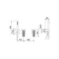 Treemme Ios Смеситель для ванны/душа, встраиваемый, цвет: золото 24k RWIT2AD9DD01