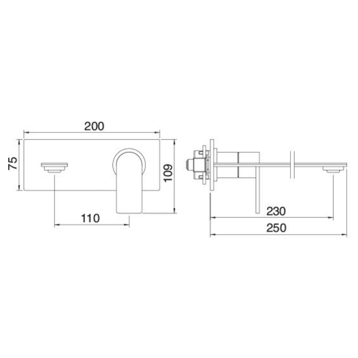 Treemme 3.6MM Смеситель для раковины, встраиваемый, цвет: нержавеющая сталь RWIT9AA6IS02