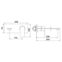Treemme 3.6MM Смеситель для раковины, встраиваемый, цвет: нержавеющая сталь RWIT9AA6IS02