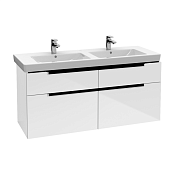 Villeroy & Boch Subway 2.0 Тумба подвесная под двойную рак., 128,7x59x49 см, цвет: белый A91700DH