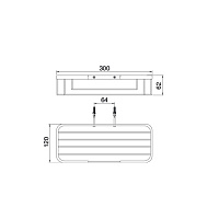 Treemme Filo Полочка-решетка 30 см, цвет: хром IT3Z02CCZZZZ