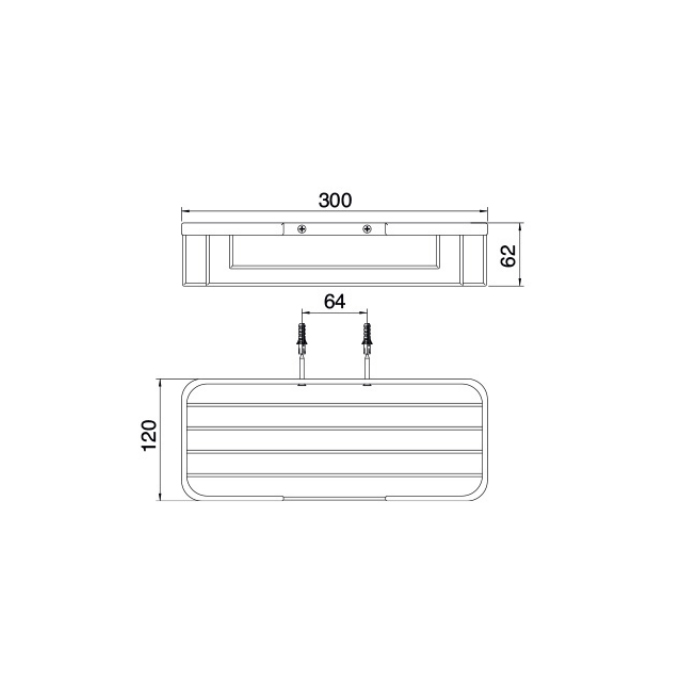 Treemme Filo Полочка-решетка 30 см, цвет: черный IT3Z02NNZZZZ