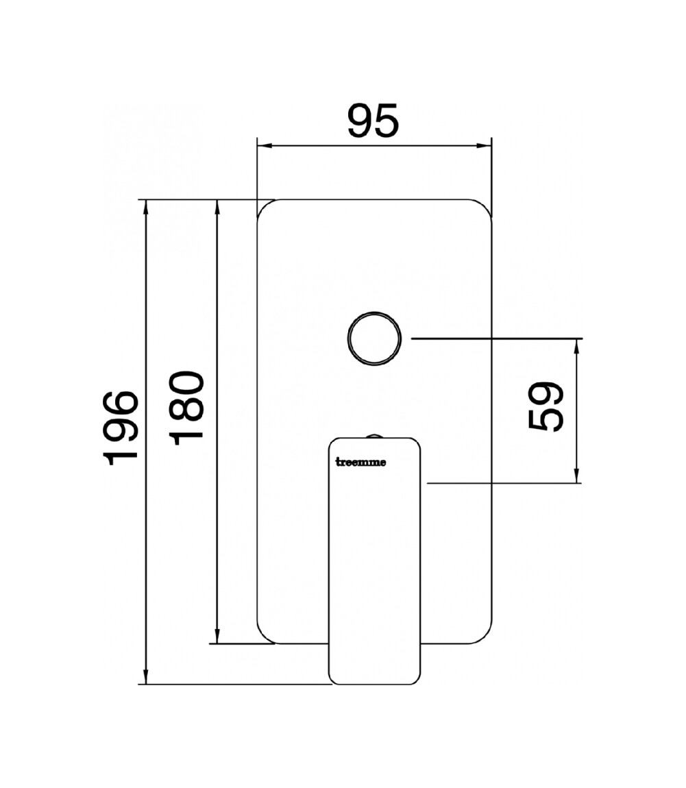 Treemme Hask Смеситель для душа, встраиваемый, цвет: черный матовый RWIT6A49NN80