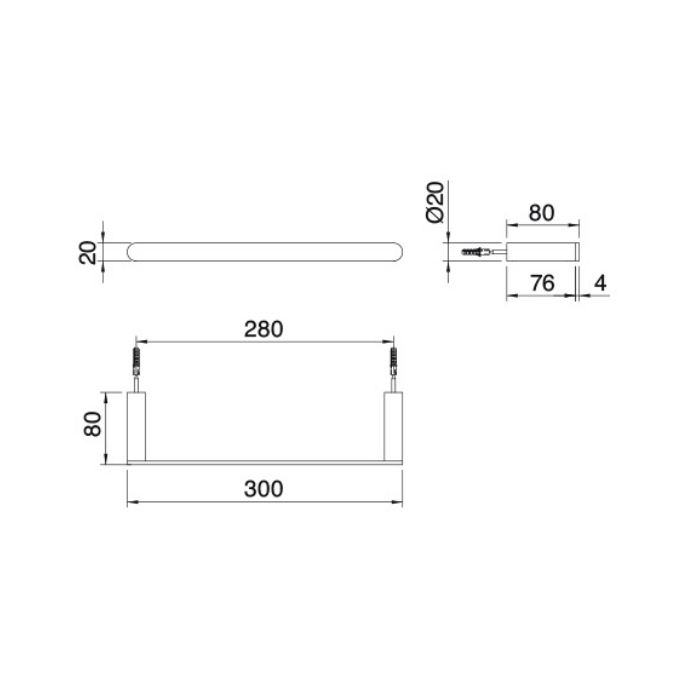 Treemme Tonda Полотенцедержатель 30 см, цвет: черный IT2Z24NNZZZZ