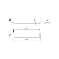 Treemme Filo Полотенцедержатель 45 см, цвет: хром IT3Z06CCZZZZ