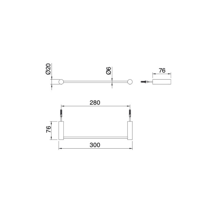 Treemme Filo Полотенцедержатель 30 см, цвет: хром IT3Z24CCZZZZ