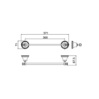Treemme 8200 Полотенцедержатель 37 см, цвет: хром IT8224CCZZZZ