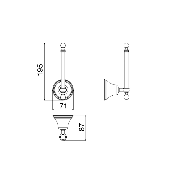 Treemme 8200 Держатель для запасного рулона, подвесной, цвет: хром IT8228CCZZZZ