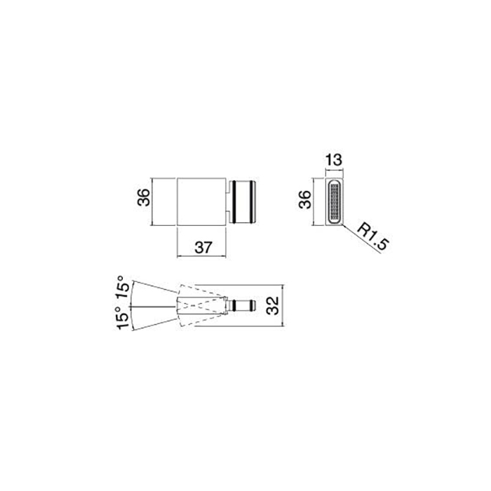 Treemme Ios Шарнир для биде, цвет: черный матовый RWIT2A20NN02