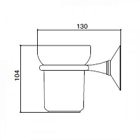 Sbordoni Flora Подвесной стакан, цвет: хром FL101CR
