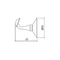 Sbordoni Flora Крючок одинарный, цвет: хром FL107CR