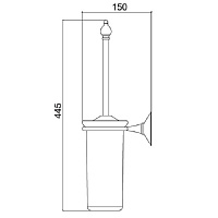 Sbordoni Flora Ершик для унитаза подвесной с керамической колбой, цвет: латунь глянцевая FL111OL