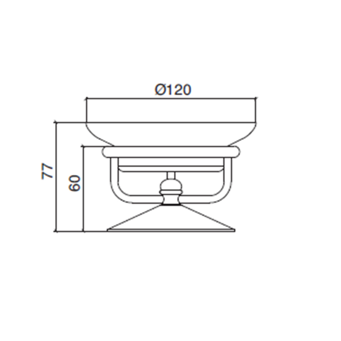 Sbordoni Flora Мыльница с керамической чашей, настольная, цвет: никель FL200NI