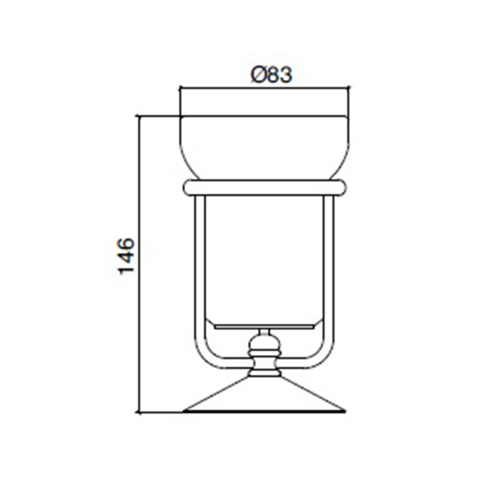 Sbordoni Flora Настольный стаканчик, цвет: хром FL201CR