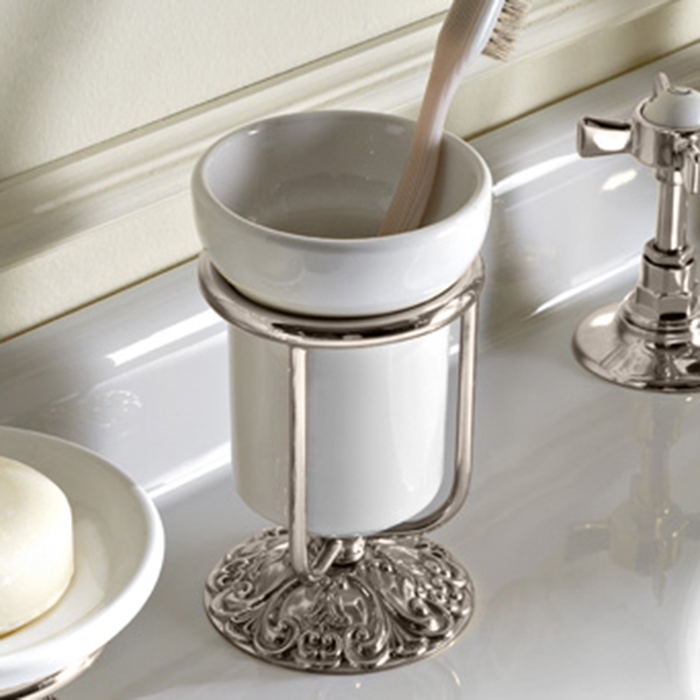 Sbordoni Flora Стакан настольный, керамический, цвет: никель FL201NI