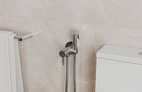 Bravat Смеситель с гигиеническим душем, со встроенной частью в комплекте, цвет: хром D9151CP-ENG