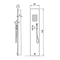 Hafro Rigenera 200 Колонна с парогенератором для тур. бани, 198x38 см, 5 кВт, цвет: белый 4RIC5N0