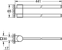 Grohe Selection Полотенцедержатель 44,1 см, цвет: темный графит 41063A00