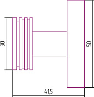 Сунержа Каньон Вешалка настенная 5x4,15x5h см, цвет: без покрытия 00-3005-0000