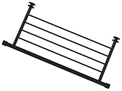 Сунержа Полка прямая 4 перекладены 53,8x24x3,4h см, цвет: матовый черный 31-2012-4470