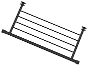 Сунержа Полка прямая 4 перекладены 53,8x24x3,4h см, цвет: темный титан муар 15-2012-4470