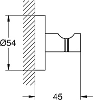 Grohe Essentials Крючок для полотенца, цвет: темный графит, матовый 40364AL1