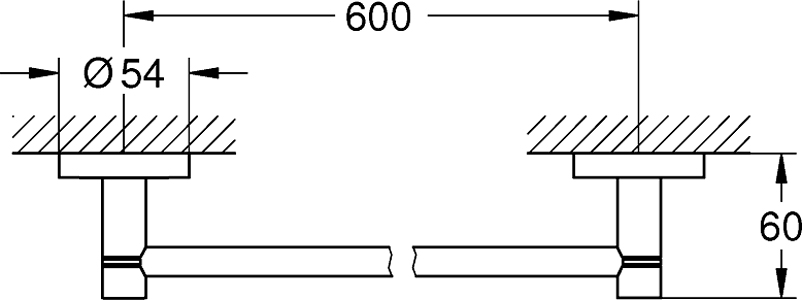 Grohe Essentials Полотенцедержатель 65,4 см, цвет: темный графит 40366A01
