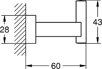 Grohe Essentials Cube Крючок для полотенца, цвет: темный графит, матовый 40511AL1