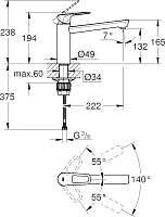 Grohe BauLoop Смеситель для кухни на 1 отверстие, цвет: хром 31706000