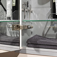Laufen Frame 25 Зеркальный шкаф, подвесной с подсветкой 45х15х75h см, цвет: белый 4.0830.1.900.145.1