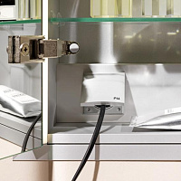Laufen Frame 25 Зеркальный шкаф, подвесной с подсветкой 45х15х75h см, цвет: белый 4.0830.1.900.145.1