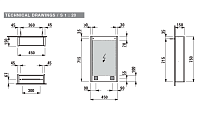 Laufen Frame 25 Зеркальный шкаф, подвесной с подсветкой 45х15х75h см, цвет: белый 4.0830.1.900.145.1