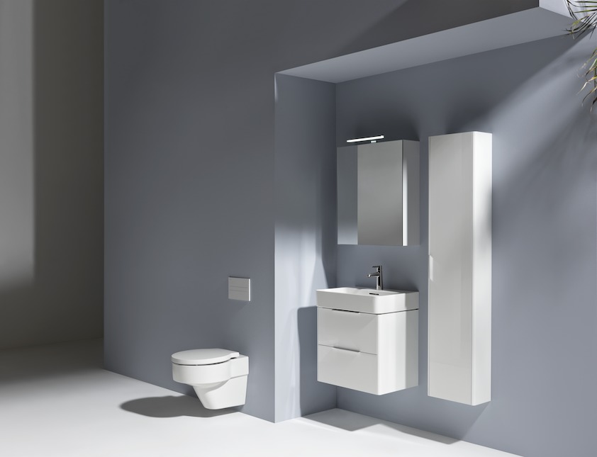 Laufen Base Зеркальный шкаф, с подсветкой 18х60х70h см, цвет: светлый вяз 4.0275.2.110.262.1
