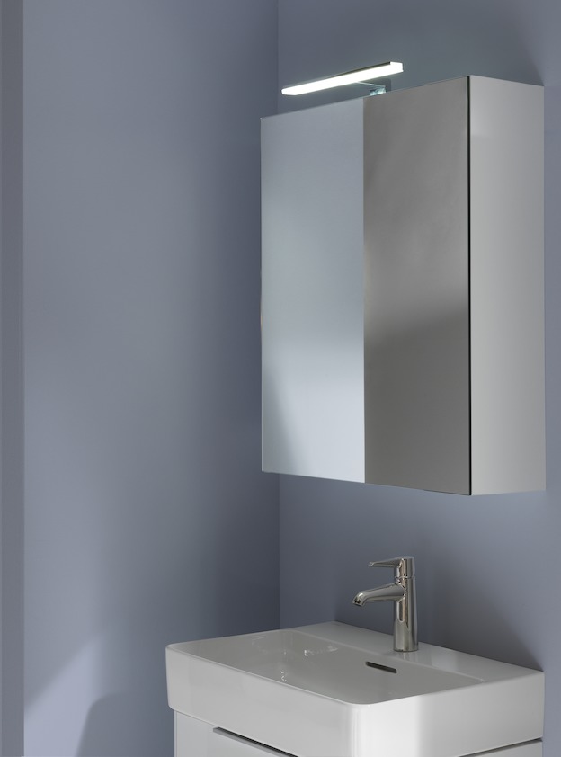 Laufen Base Зеркальный шкаф, с подсветкой 18х60х70h см, цвет: светлый вяз 4.0275.2.110.262.1
